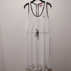 Hunter White Racerback Mesh Dress Medium